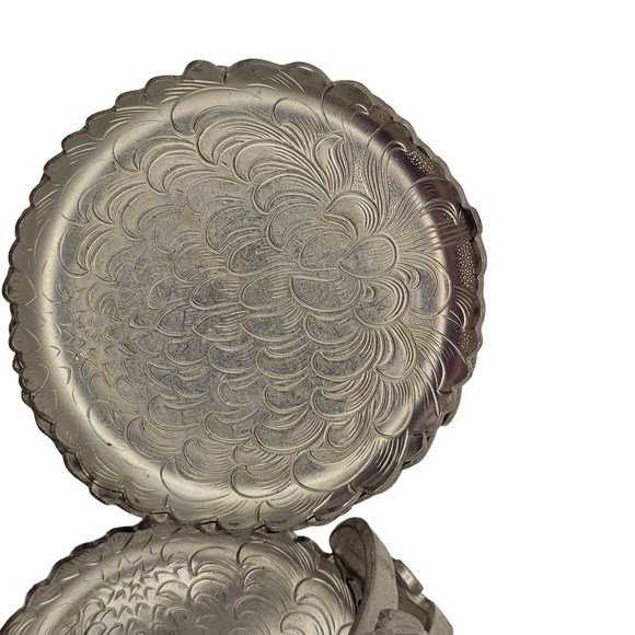 Coasters Hand Wrought Silverlook 501 Trade Continental Mark Set of 7 With Holder - Picture 4 of 6